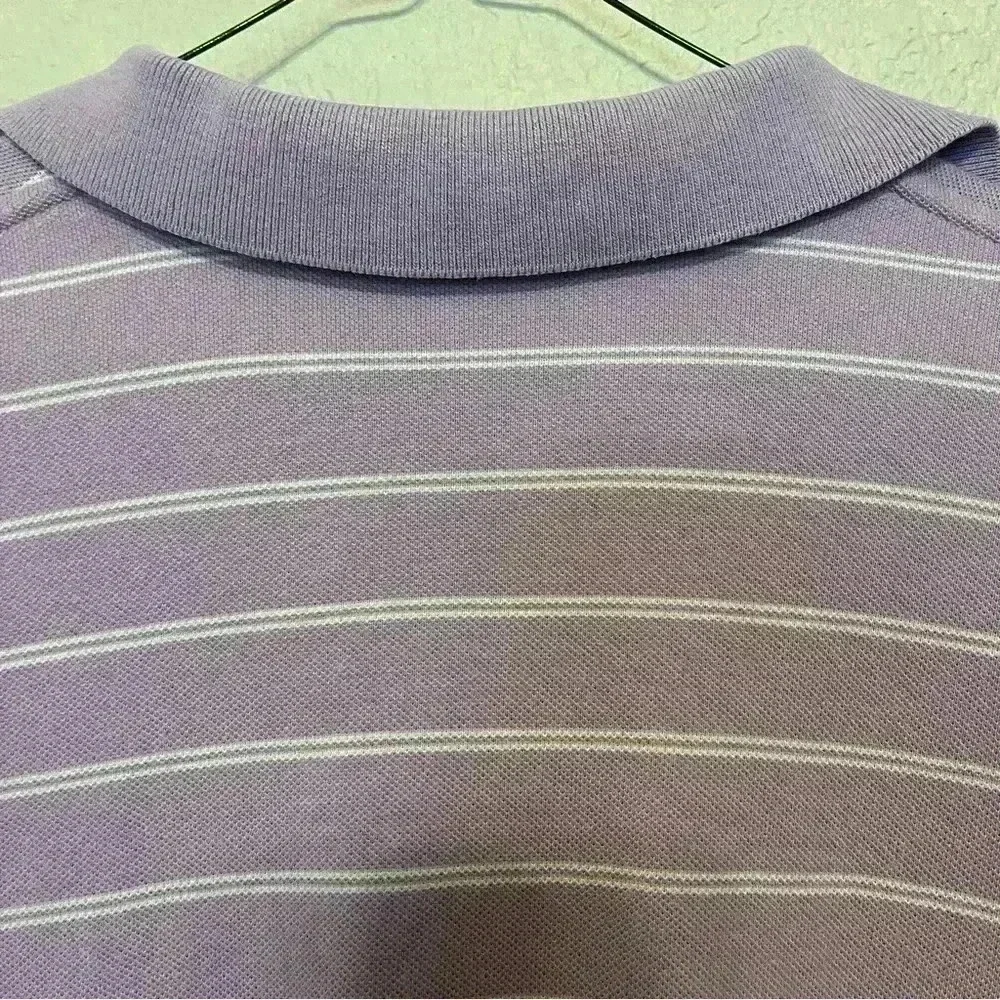 Ralph Lauren Polo Lavender and White Stripe Short Sleeve Men's Size XL